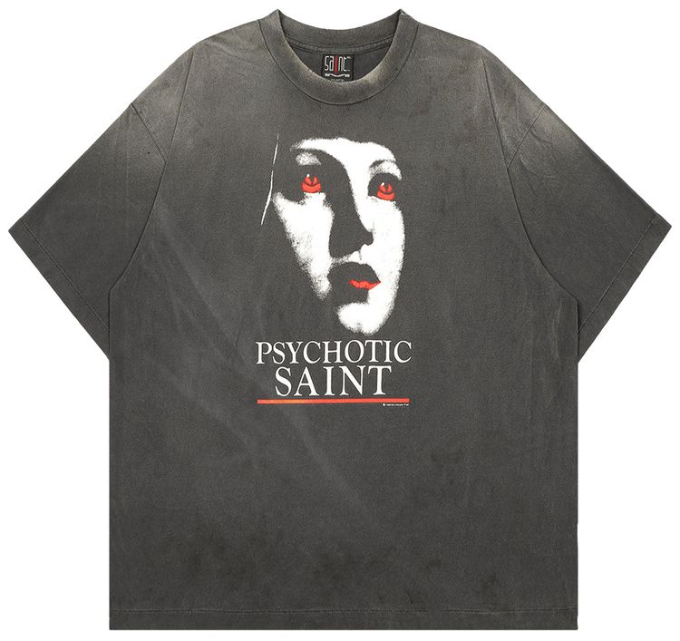 SAINT Mxxxxxx Psychotic Saint Short Sleeve Tee Black