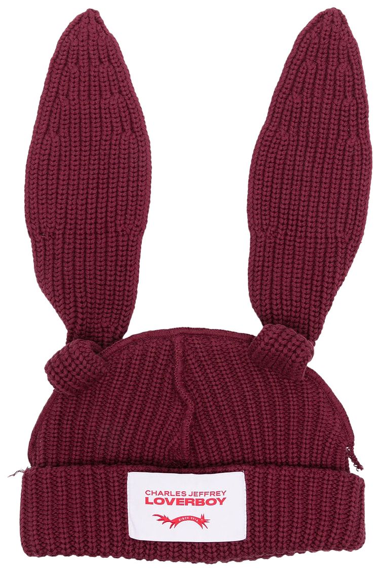 Charles Jeffrey Loverboy Chunky Rabbit Beanie Bordeaux