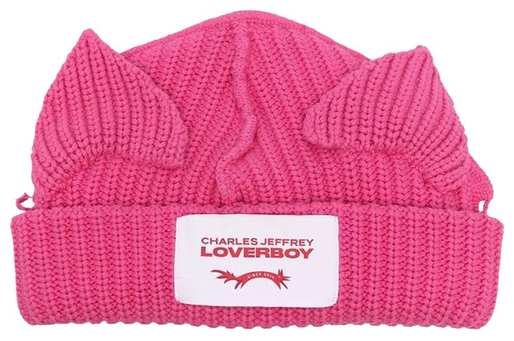 Charles Jeffrey Loverboy Chunky Ears Beanie Pink