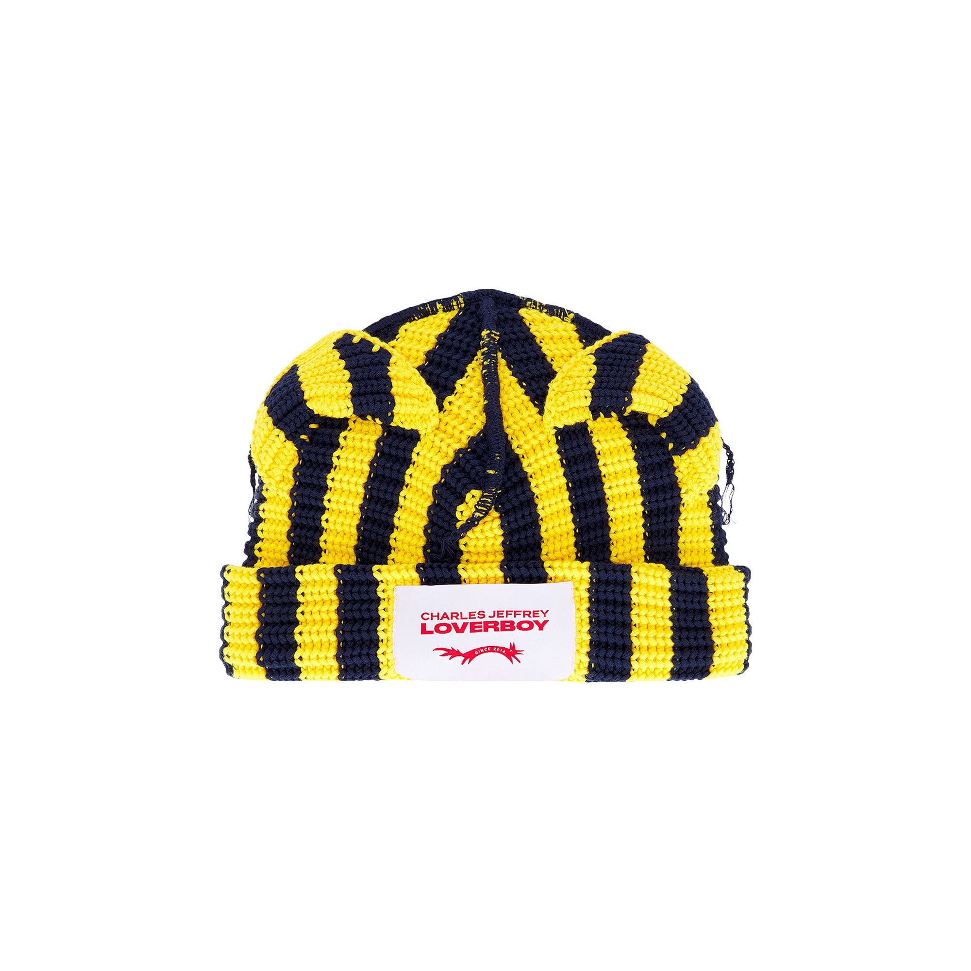 Buy Charles Jeffrey Loverboy Chunky Ears Beanie 'Yellow/Navy