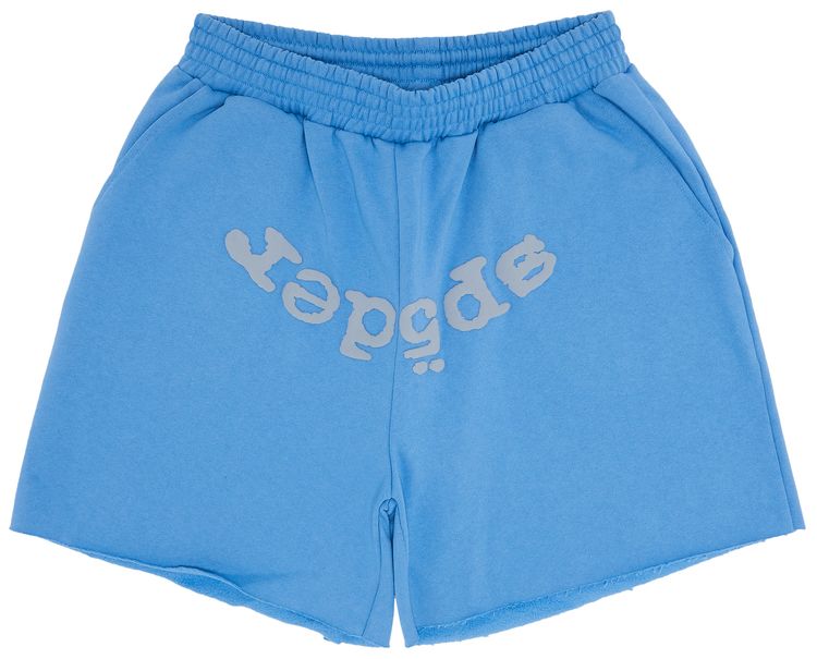 Sp5der OG Web V2 Sweatshort Dusty Blue