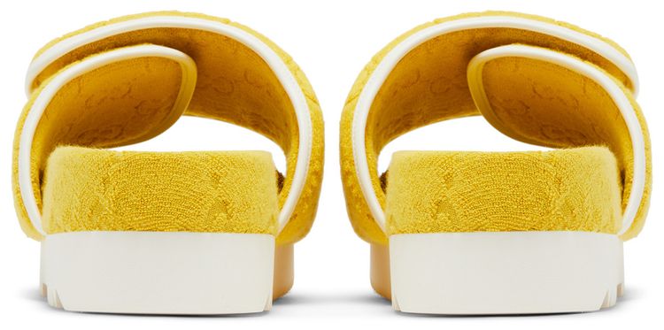 Adidas x Gucci GG Platform Sandal Yellow Cotton Sponge