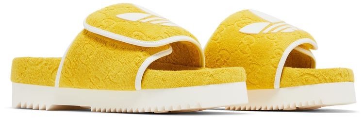 Adidas x Gucci GG Platform Sandal Yellow Cotton Sponge