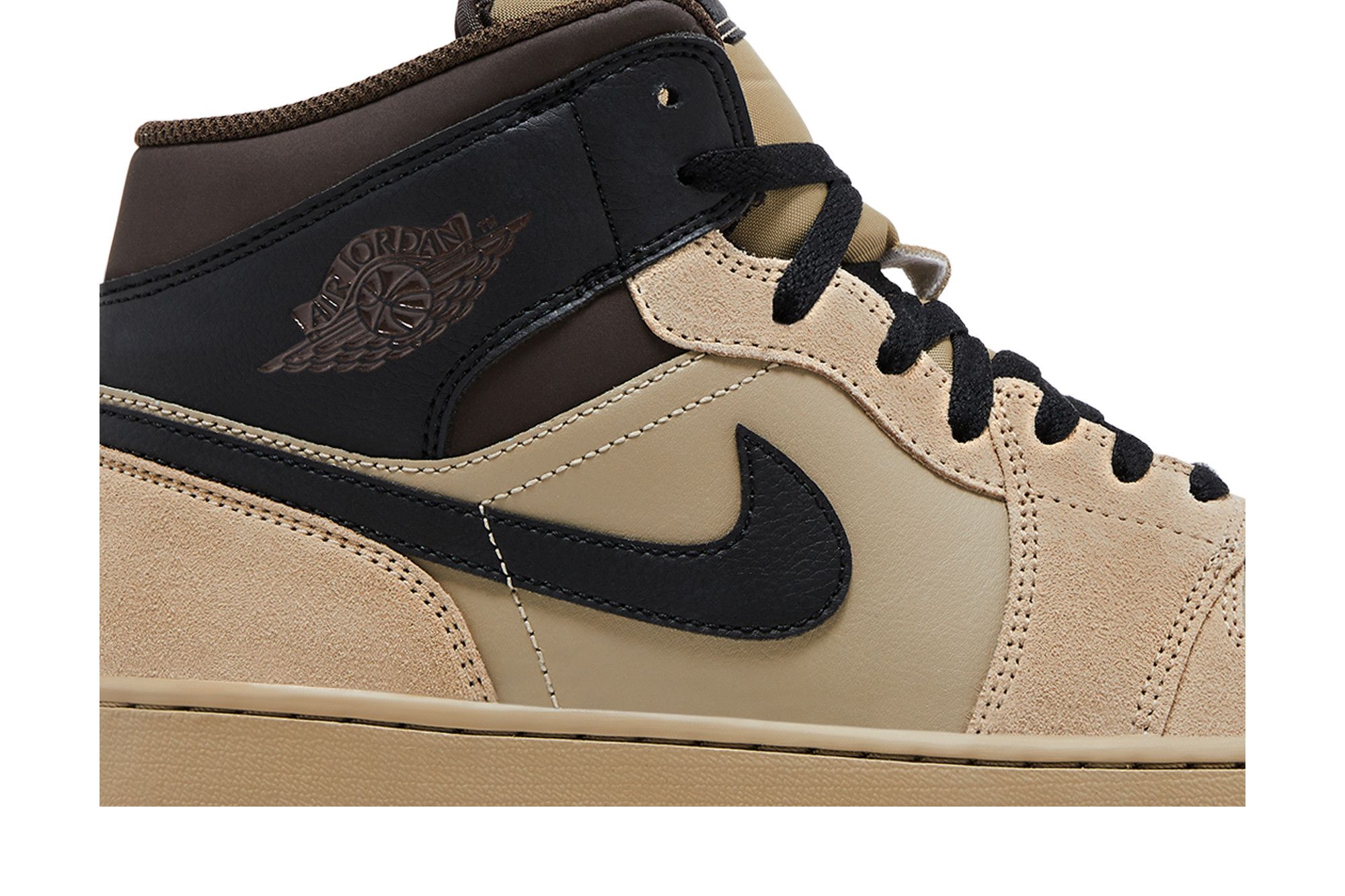 Buy Air Jordan 1 Mid 'Khaki Black' - HV6422 200 | GOAT