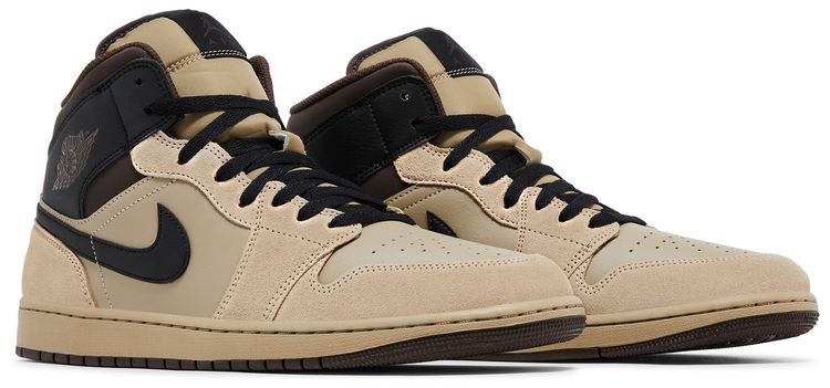 Air Jordan 1 Mid Khaki Black