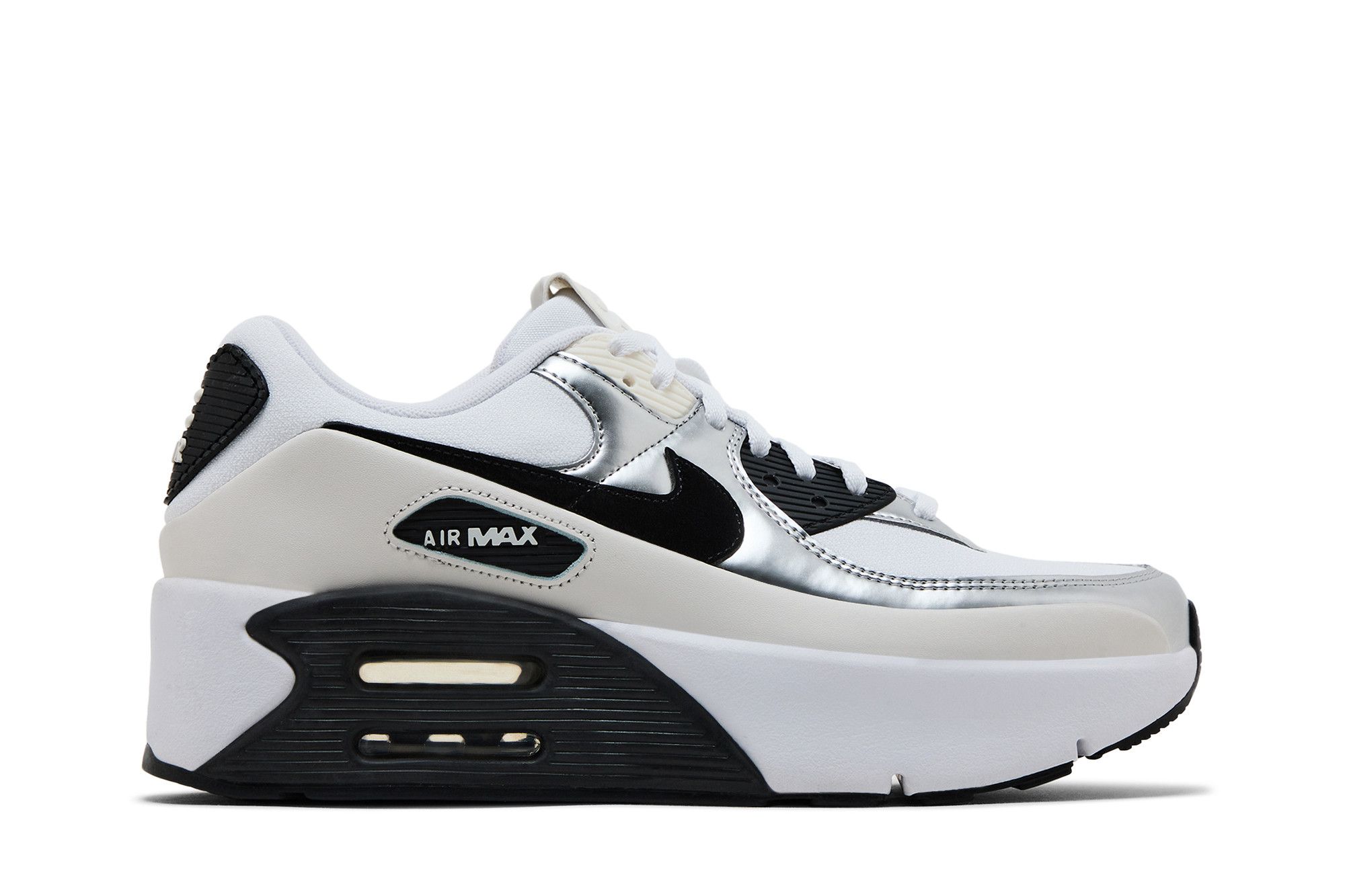 ■Nike■ Air Max Shiro Slide M Black llic Silver White D Nike Air Max Cirro 