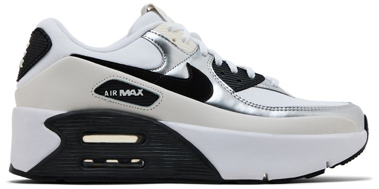 Nike Wmns Air Max 90 LV8 Phantom Metallic Silver Black
