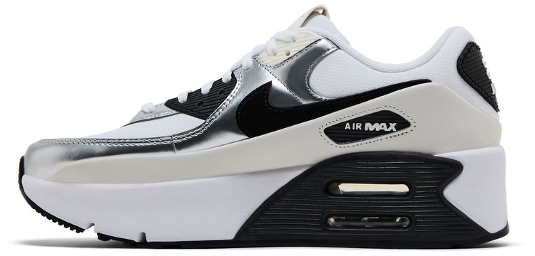 Nike Wmns Air Max 90 LV8 Phantom Metallic Silver Black