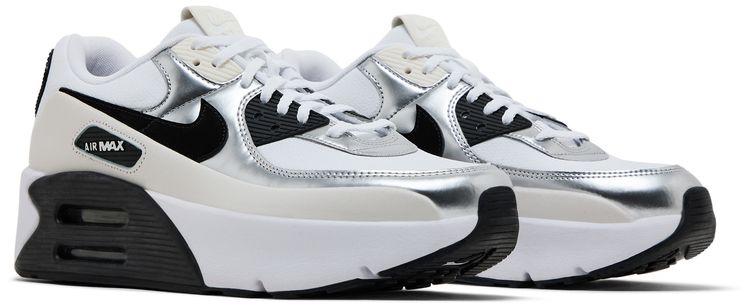 Nike Wmns Air Max 90 LV8 Phantom Metallic Silver Black