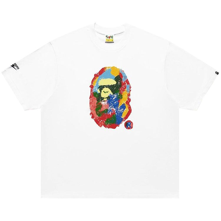 BAPE x KidSuper Painting Ape Head Tee White