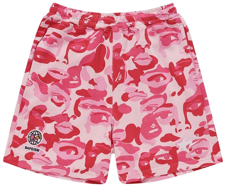 BAPE x KidSuper Camo Sweat Shorts Pink