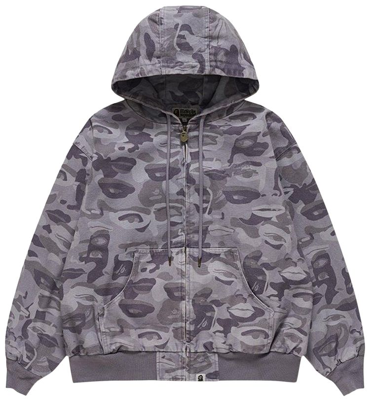 BAPE x KidSuper Solid Camo Jacquard Jacket Purple