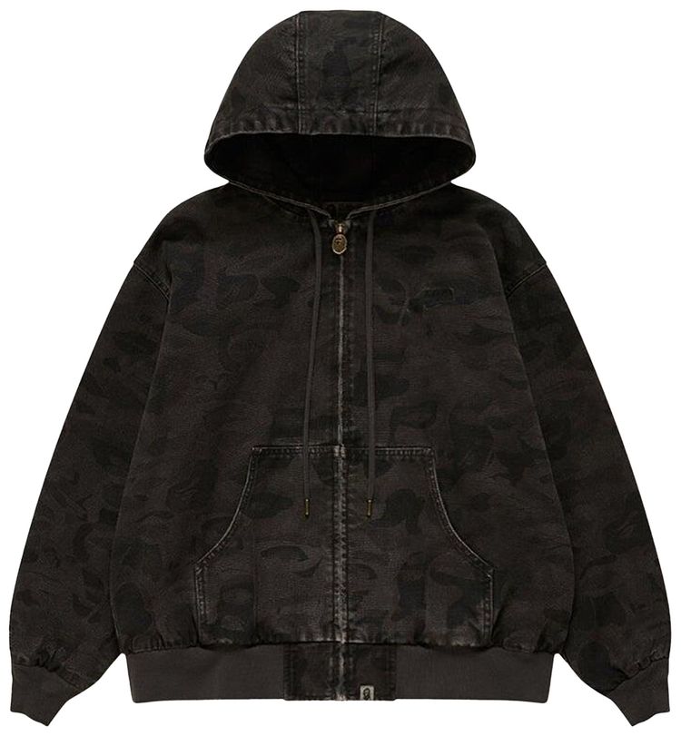 BAPE x KidSuper Solid Camo Jacquard Jacket Black