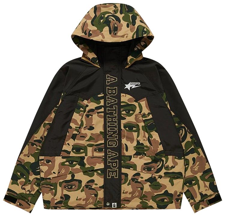 BAPE x KidSuper Camo Snowboard Jacket Green