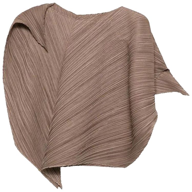 Pleats Please Issey Miyake Flare April Shirt Greyish Brown