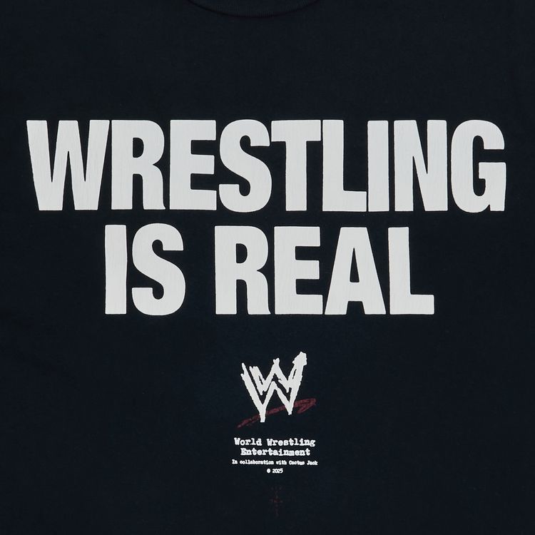 Cactus Jack by Travis Scott Wrestling is Real Real Tee Black