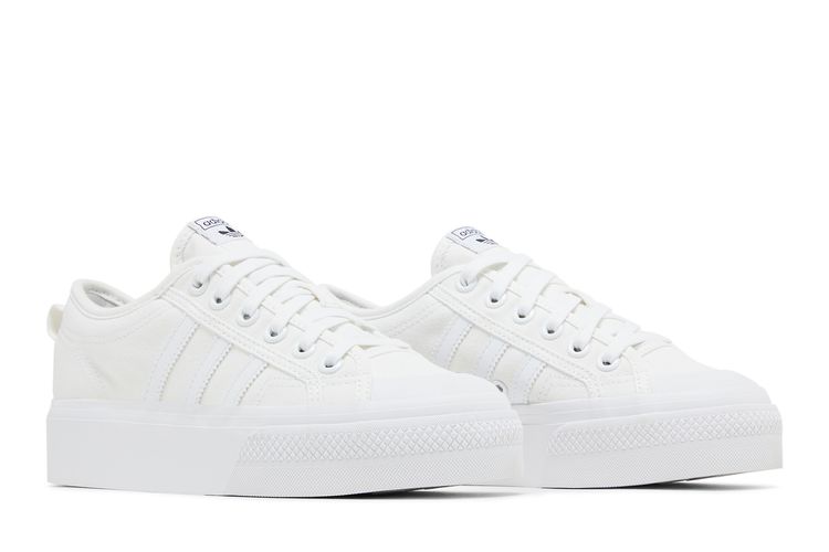 adidas Nizza Platform White Shoes - White - 5