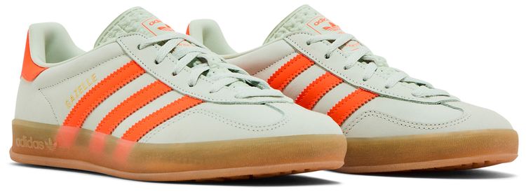 adidas Wmns Gazelle Indoor Linen Green Solar Orange