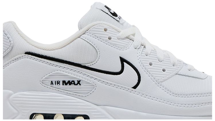 Nike Air Max 90 White Black Outlined Swoosh