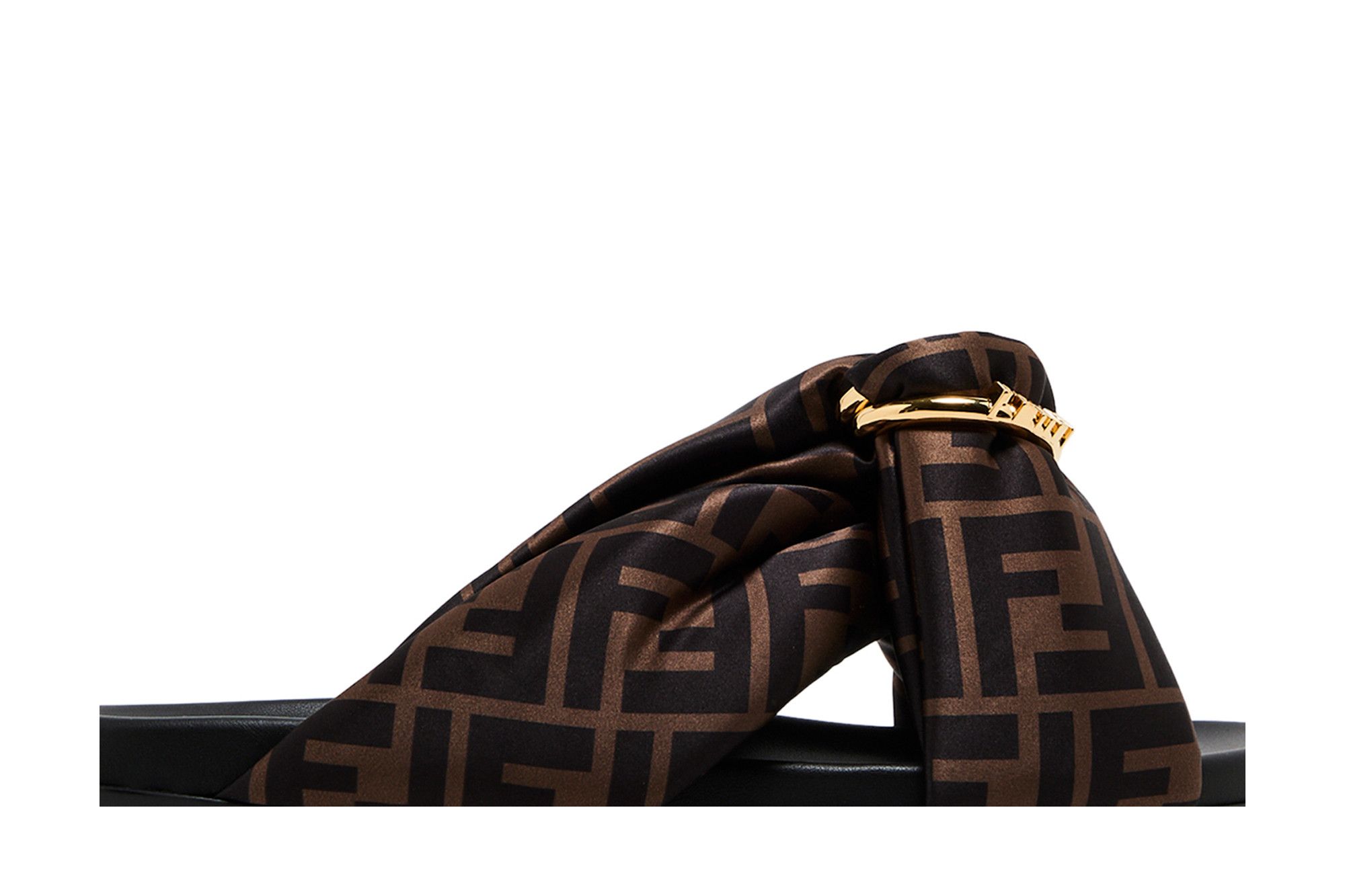 FENDI｜SLIPPERS (8X8645 AE7S F0R7V) Buy Fendi Wmns Feel FF Satin Slide 'Brown' - 8X8645 AE7S