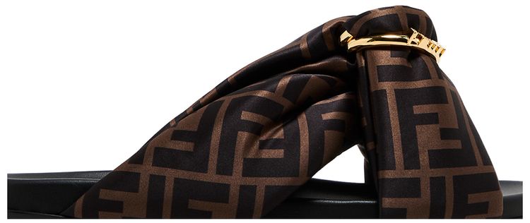 Fendi Wmns Feel FF Satin Slide Brown