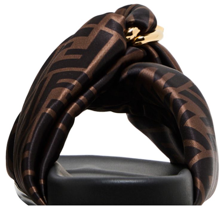 Fendi Wmns Feel FF Satin Slide Brown