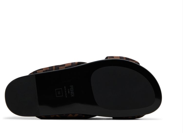Fendi Wmns Feel FF Satin Slide Brown