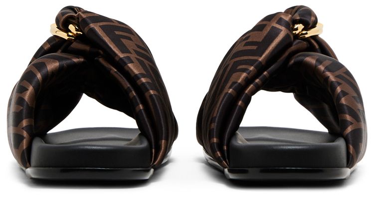 Fendi Wmns Feel FF Satin Slide Brown