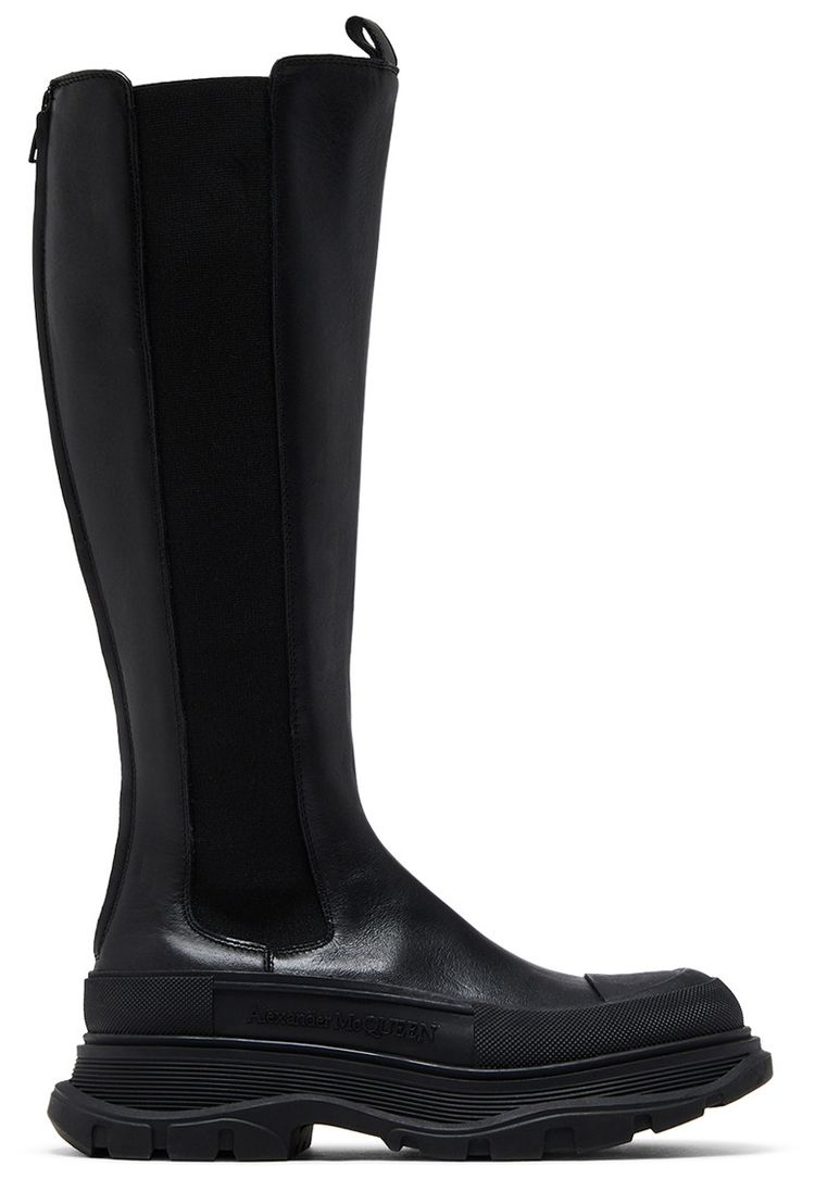 Alexander McQueen Wmns Tread Slick Knee High Boot Black