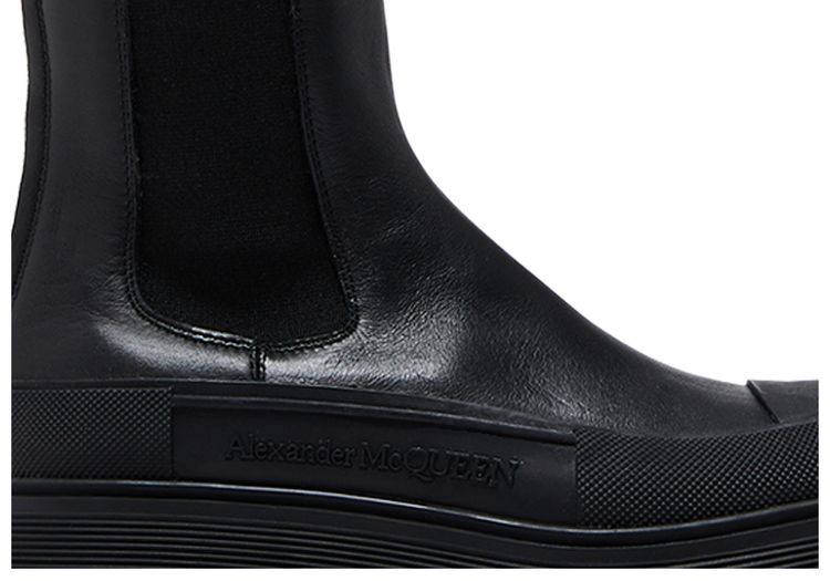 Alexander McQueen Wmns Tread Slick Knee High Boot Black