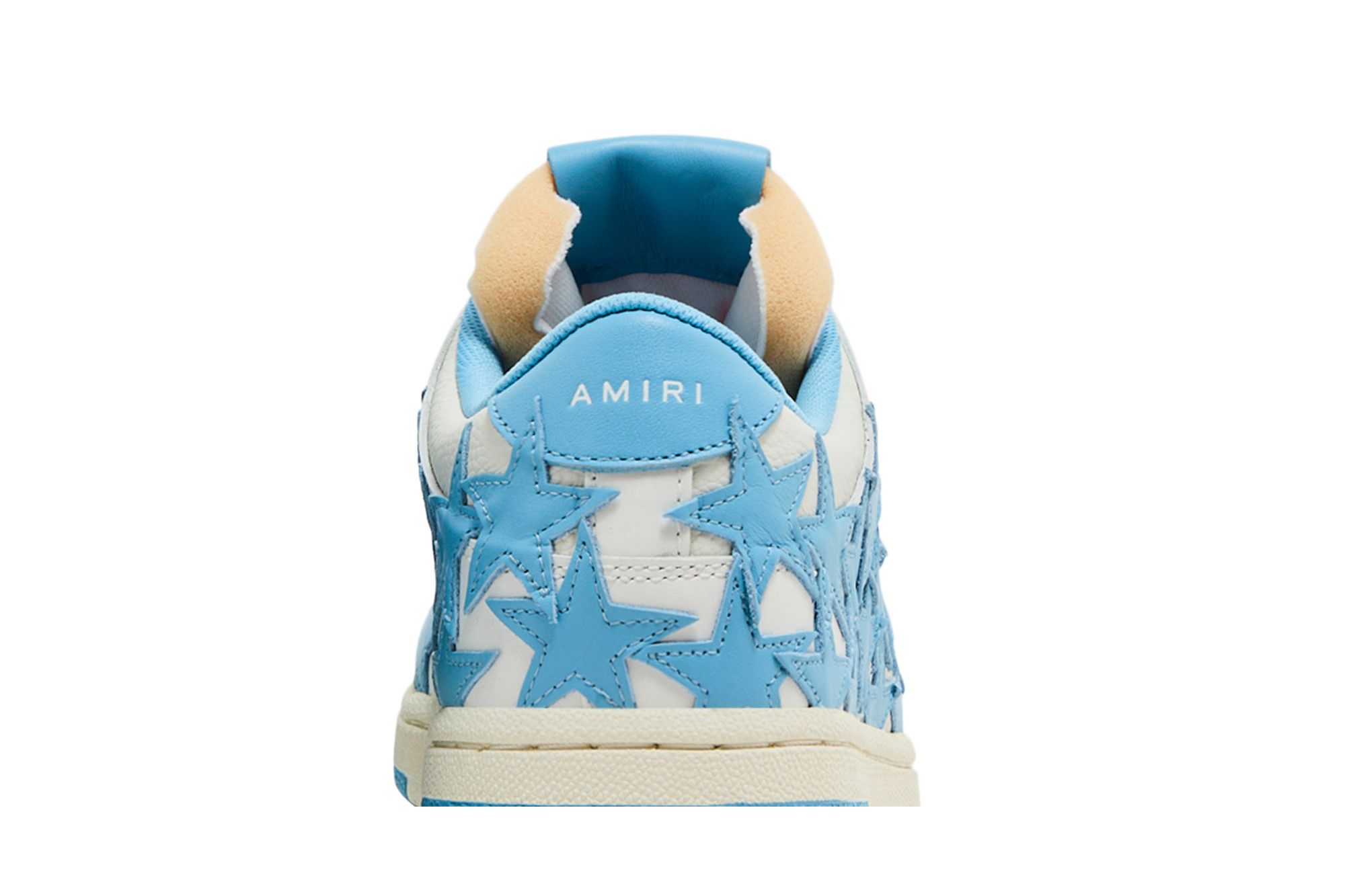 【AMIRI】ブルー＆ホワイト Stars Low スニーカー AMIRI Women's Stars Leather Blue / White Low Top Sneakers