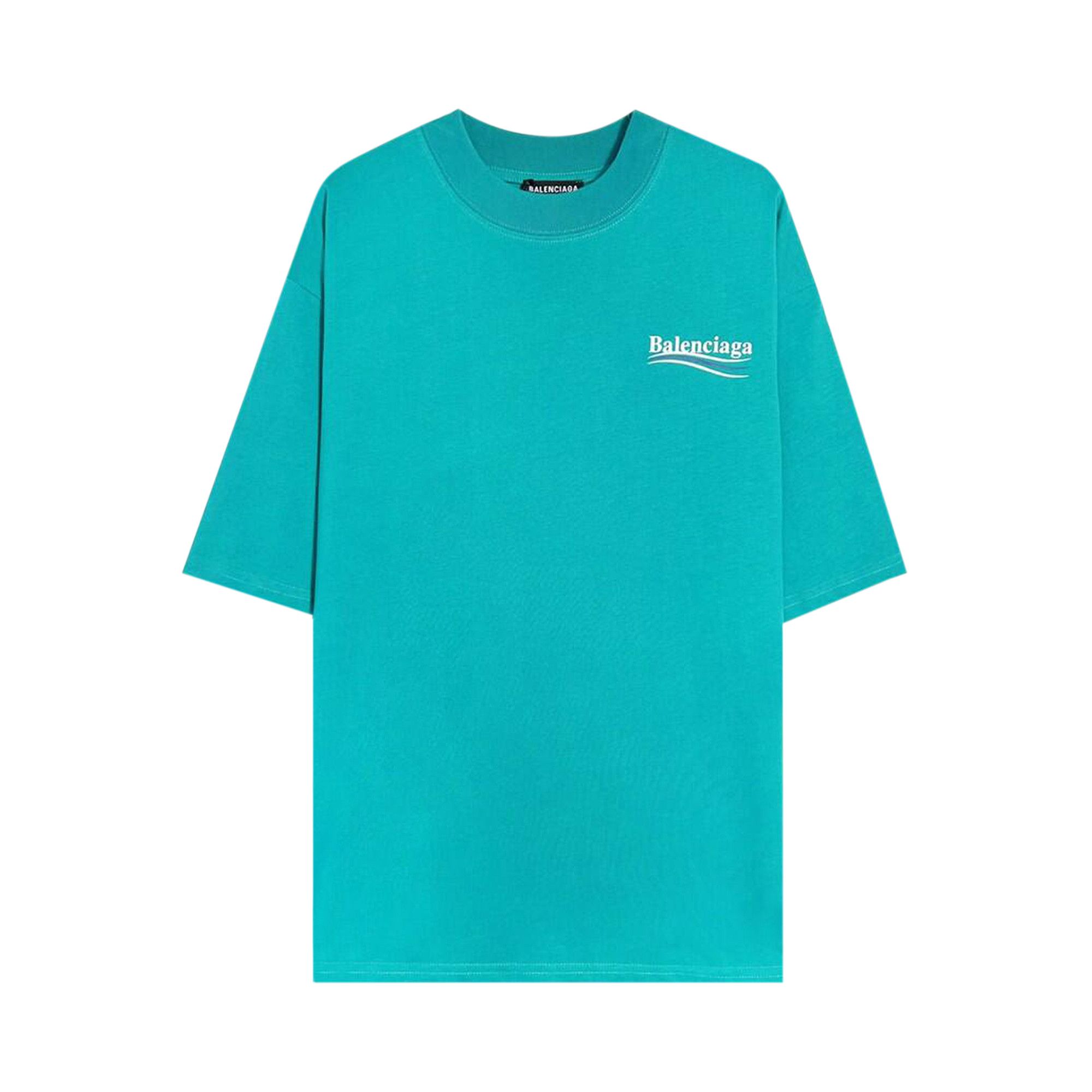 Buy Balenciaga Political Campaign T-Shirt 'Lake Green' - 570803