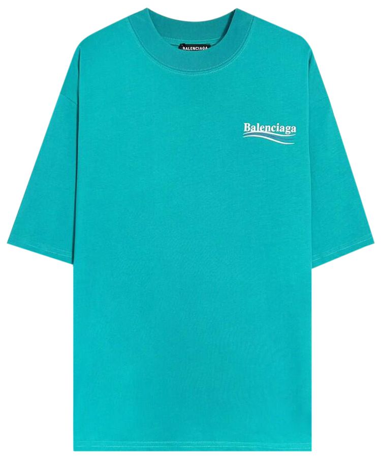Balenciaga Political Campaign T Shirt Lake Green