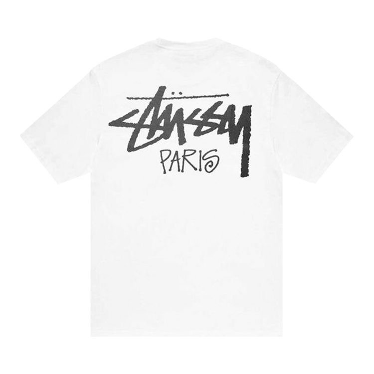 Stussy Stock Paris Tee White