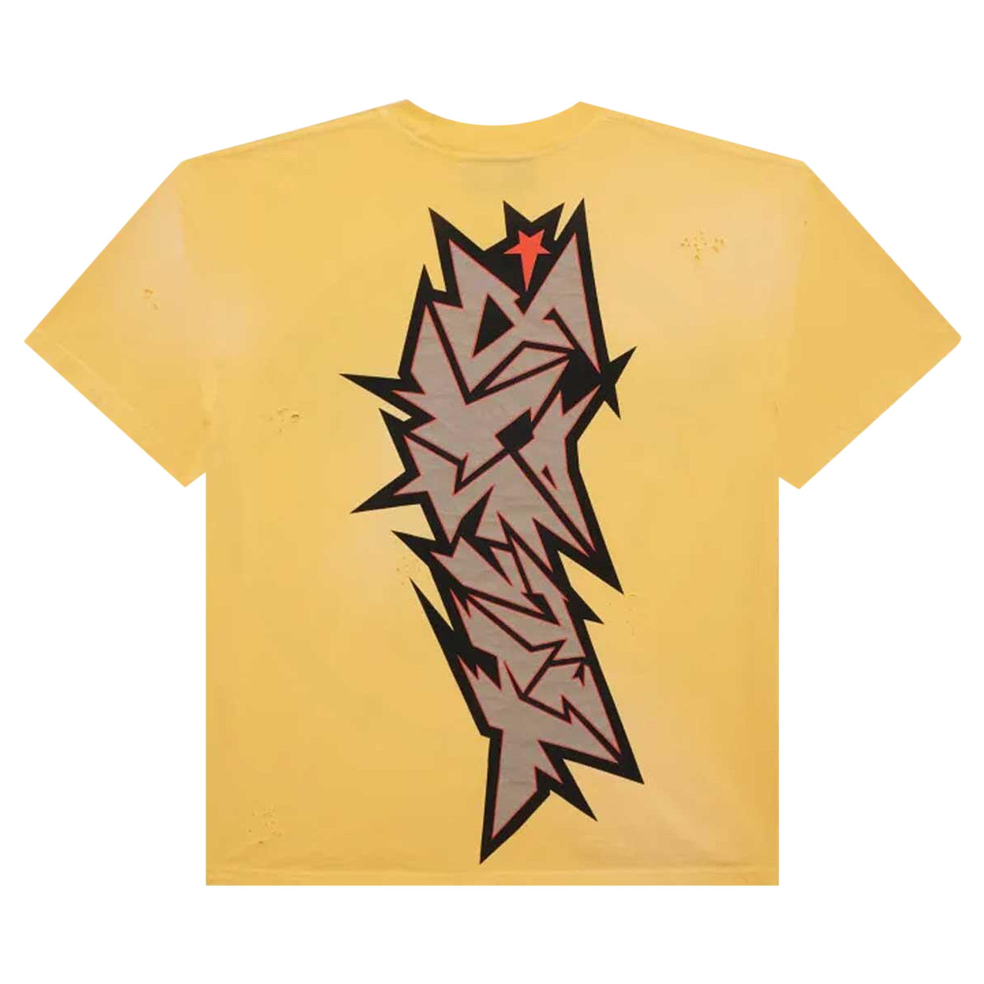 Buy Hellstar Crack Print T-Shirt 'Yellow' - 9357
