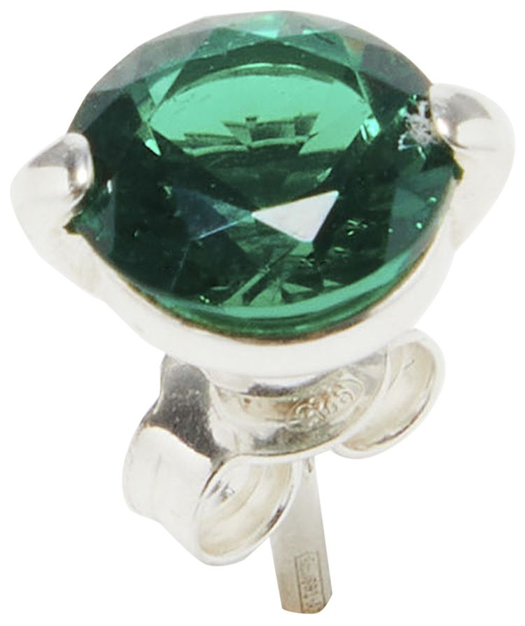 Hatton Labs Medium Round Earrings SilverGreen