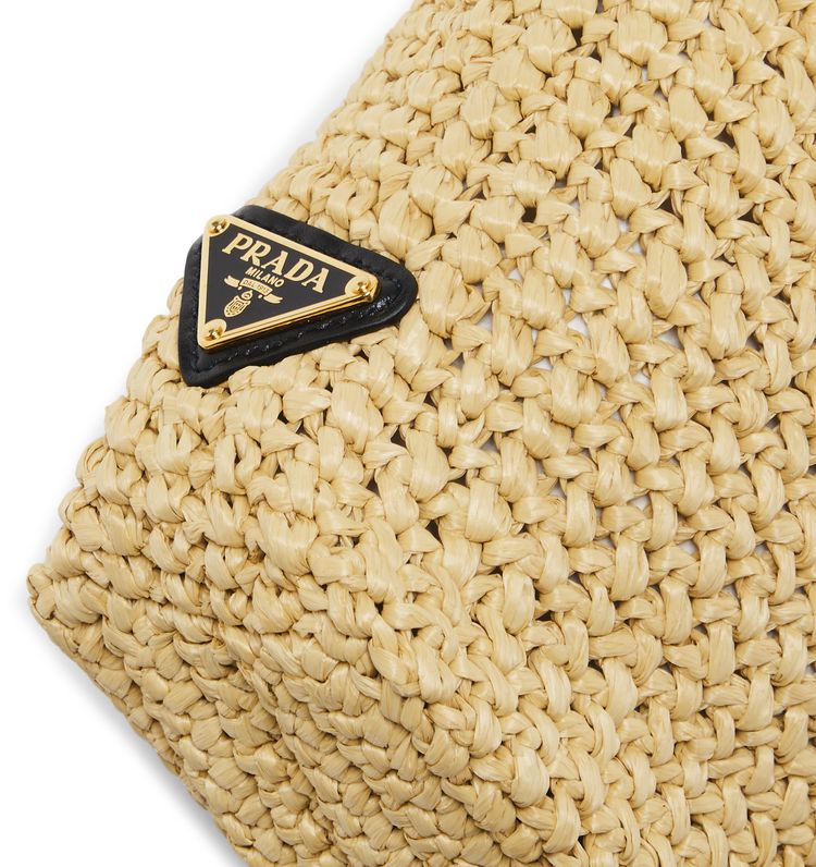 Prada Small Crochet Tote Bag Natural