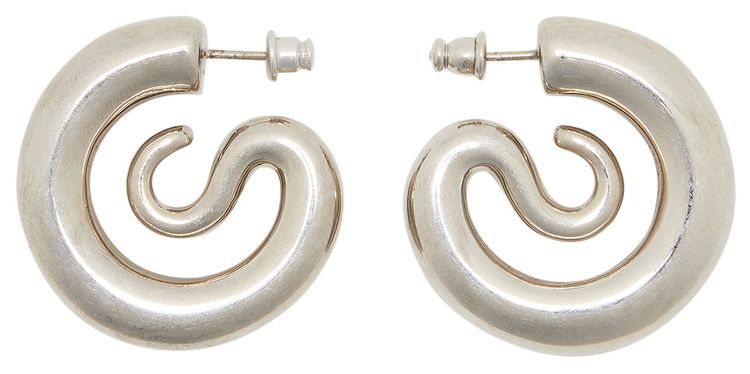 Panconesi Small Serpent Hoop Earrings Silver