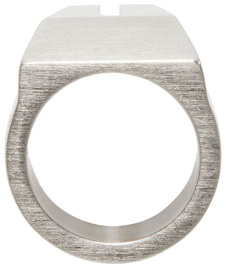 Rick Owens Porterville Open Trunk Ring Silver