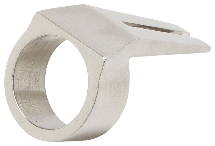 Rick Owens Porterville Open Trunk Ring Silver