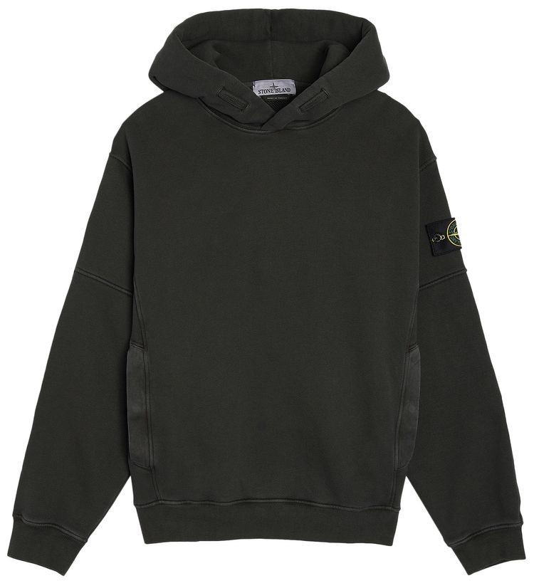 Stone Island Garment Dyed Hoodie Black