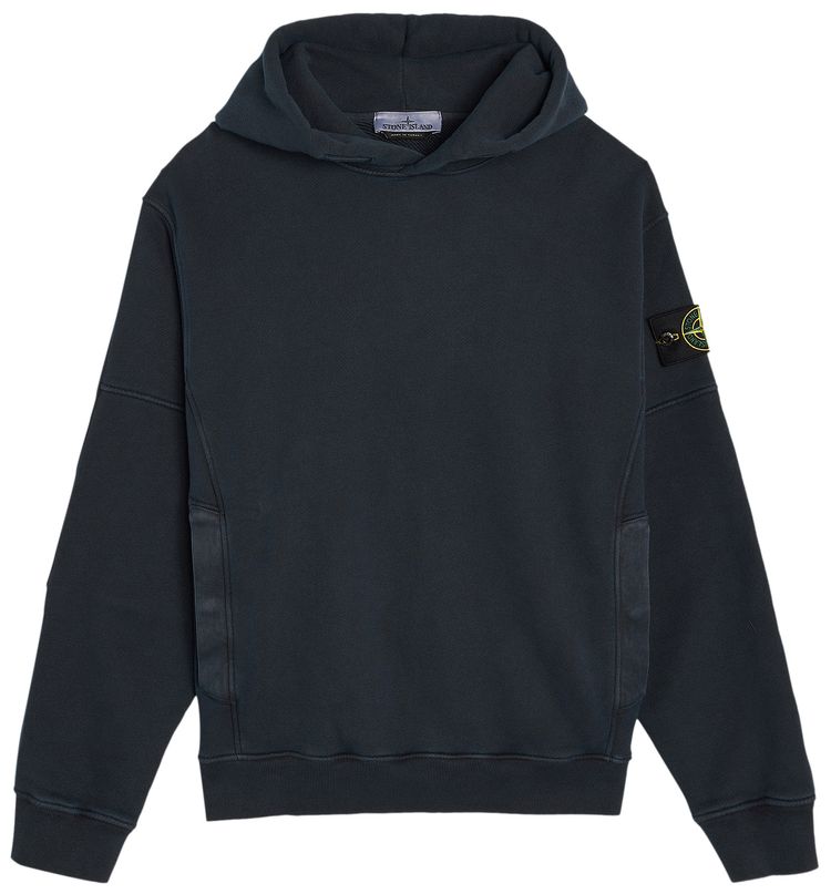 Stone Island Garment Dyed Hoodie Navy Blue
