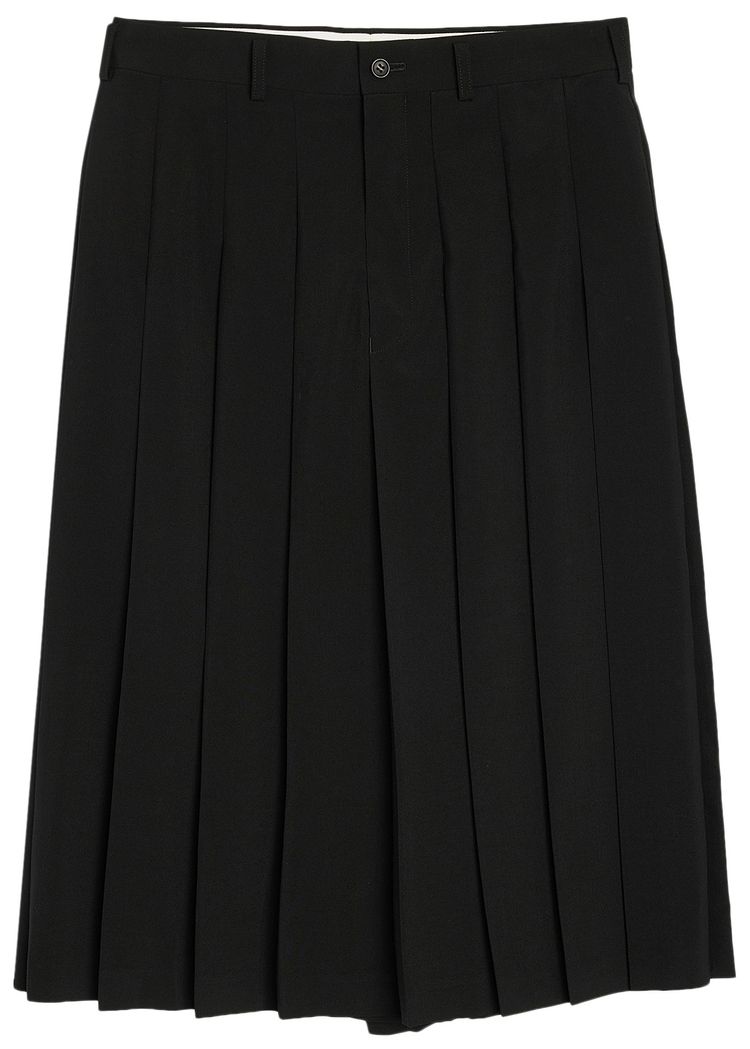 Comme des Garcons Wool Tropical Skirt Black