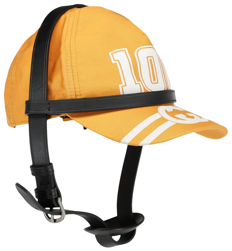 Gucci 100 Baseball Hat With Harness Yellow