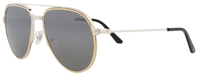 Cartier Aviator Sunglasses Silver