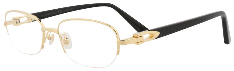 Cartier Round Optical Glasses GoldBlackTransparent