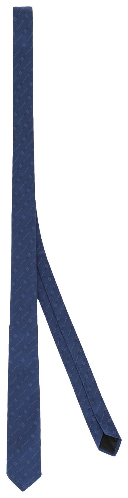 Givenchy Diagonal Logo Tie Navy