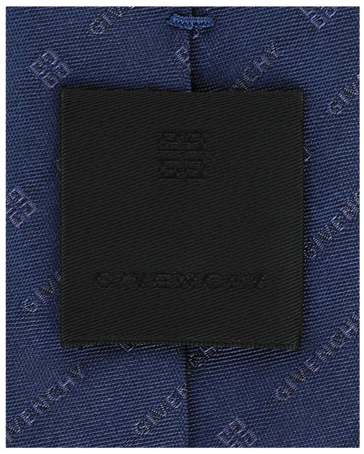 Givenchy Diagonal Logo Tie Navy