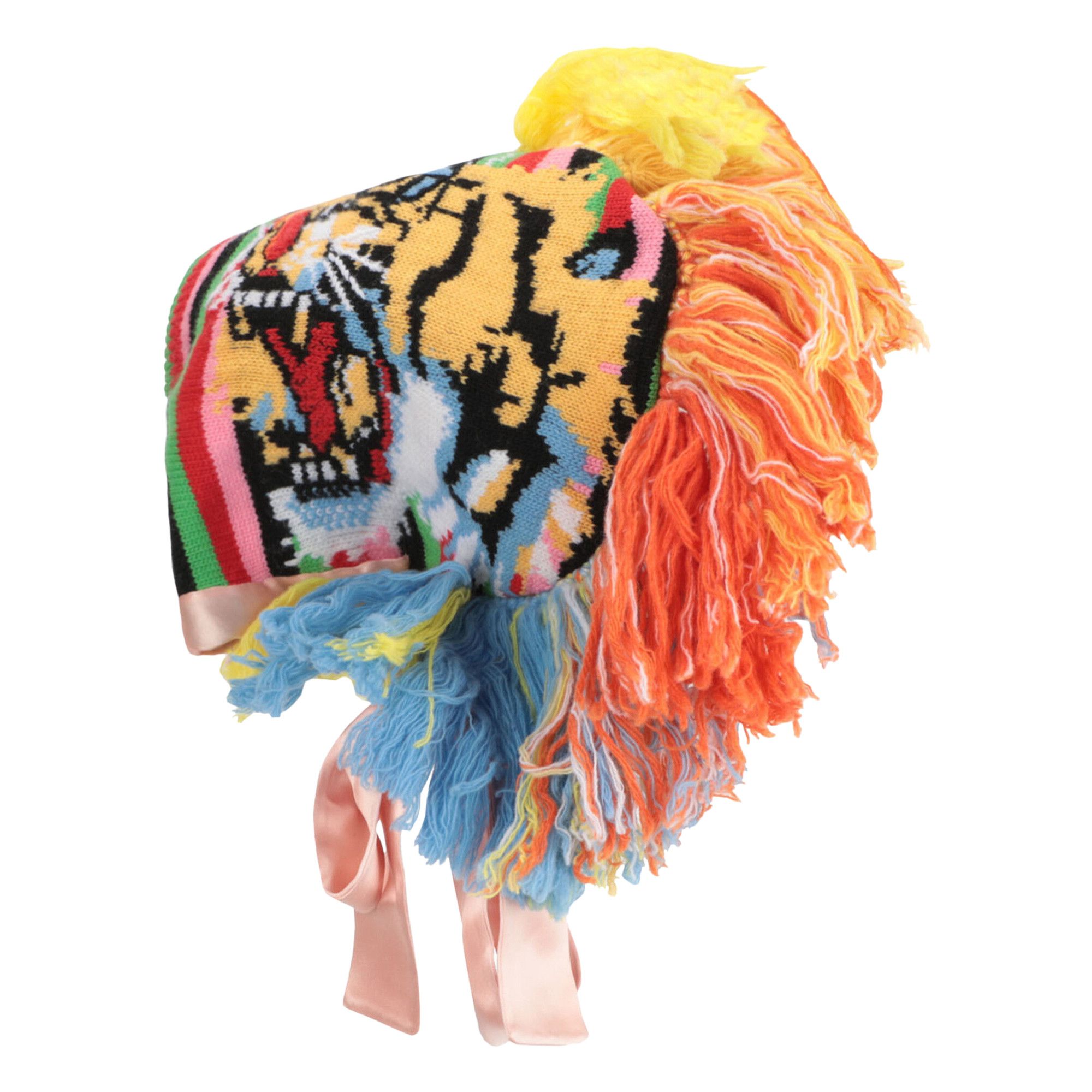 happylifeGUCCI GGウール Buy Gucci Knitted Tiger Head Mohawk Beanie 'Sable Substitute