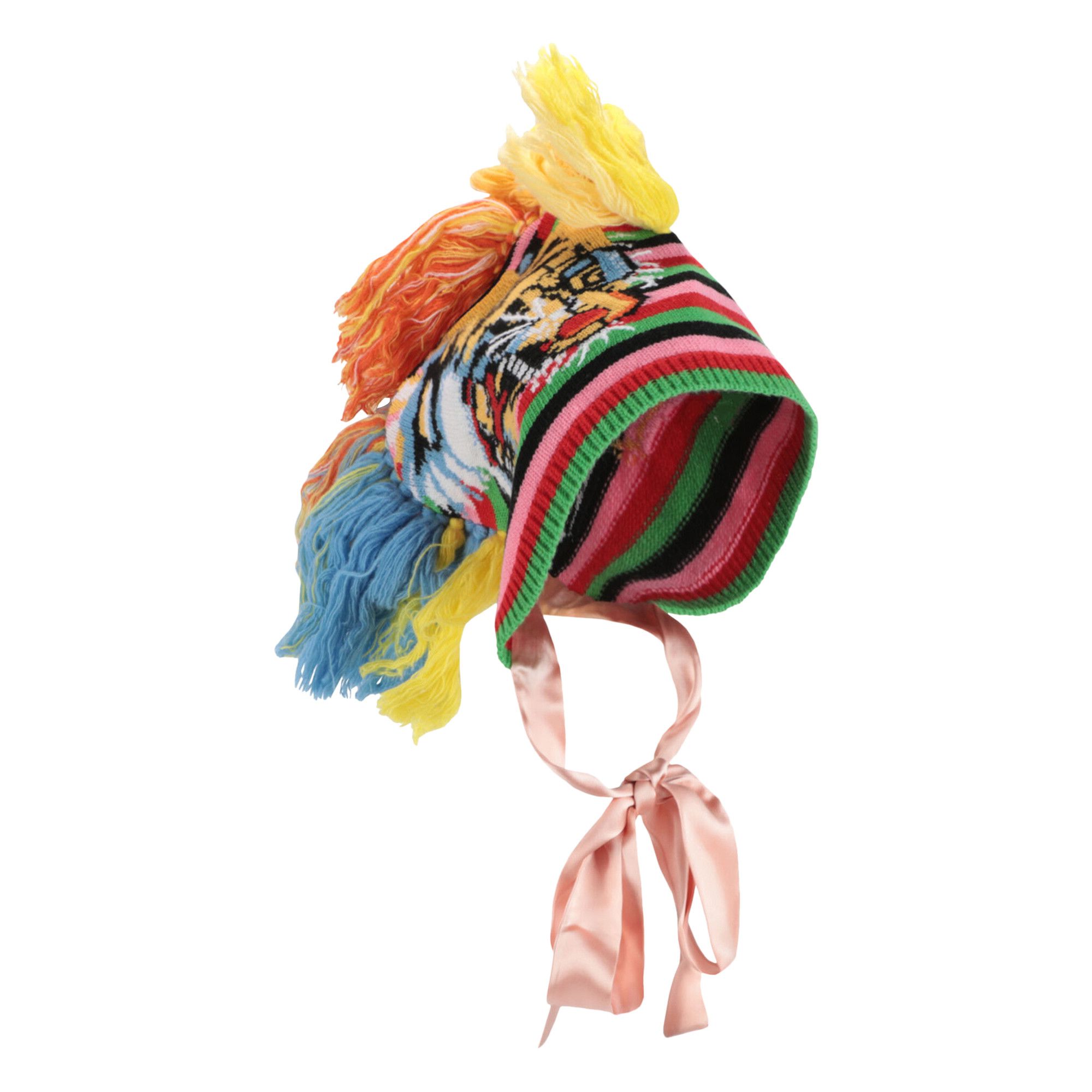 happylifeGUCCI GGウール Buy Gucci Knitted Tiger Head Mohawk Beanie 'Sable Substitute
